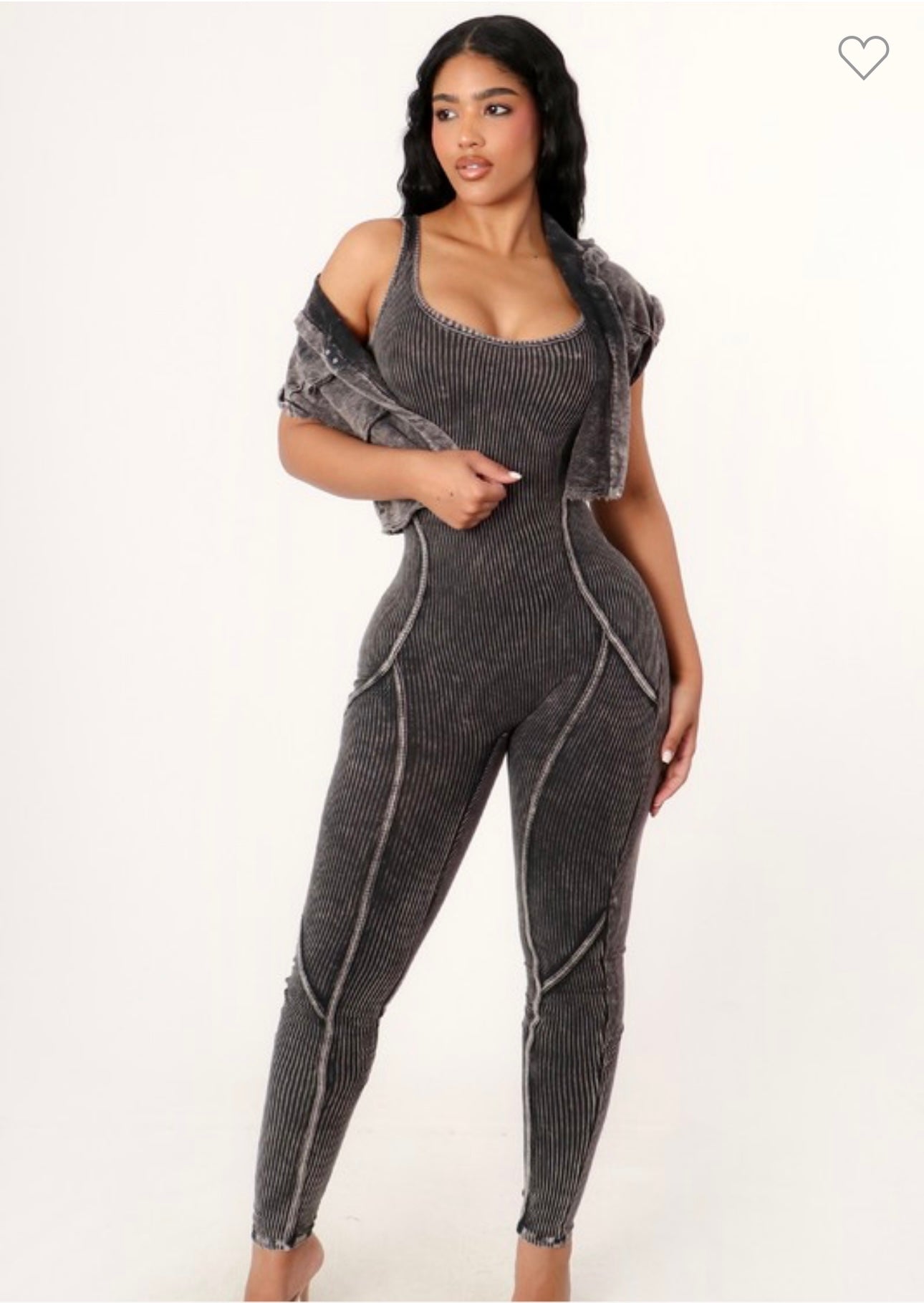 Mineral Washed Jumpsuit Set