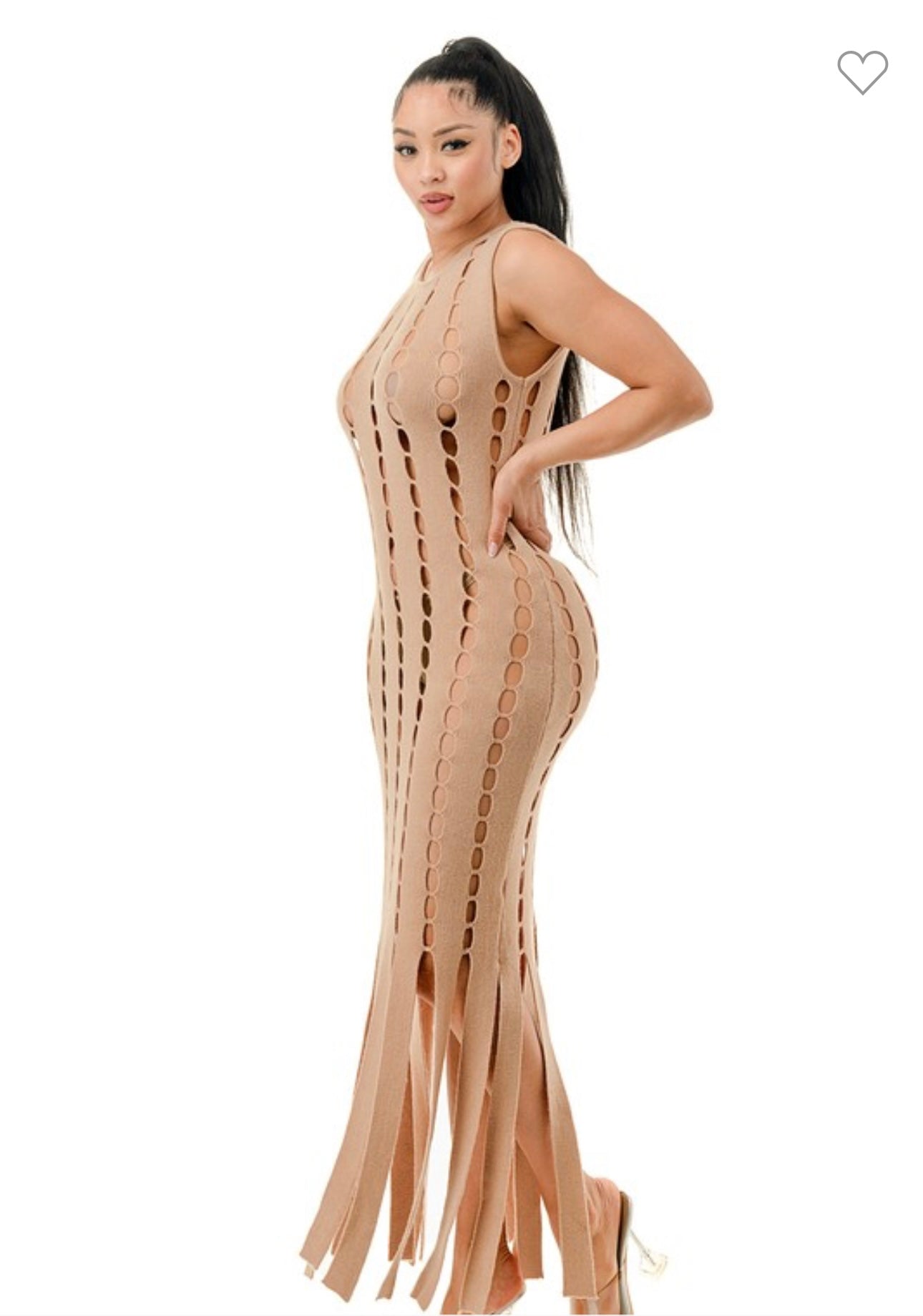 Knit Cut-Out Maxi Dress