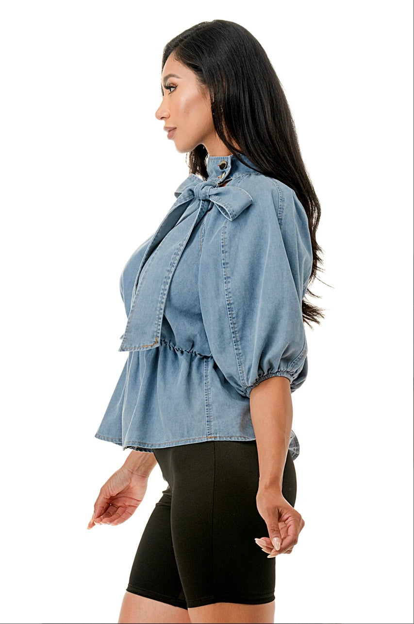 Tie The Knot Denim Top