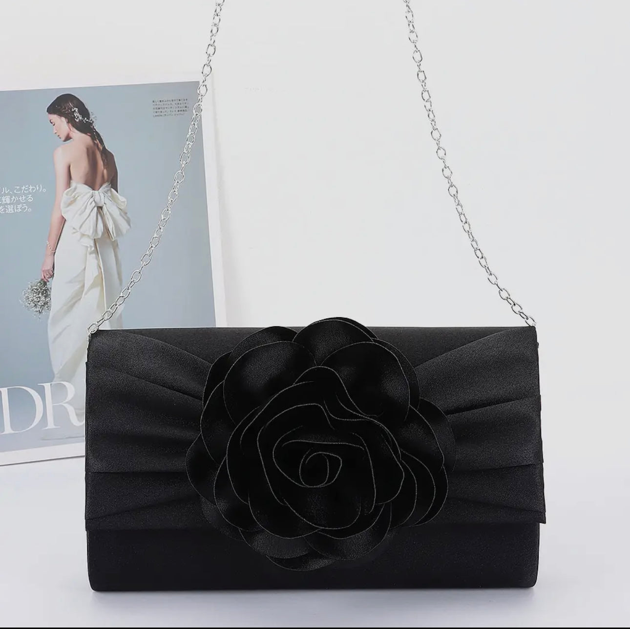 Satin Flower Purse