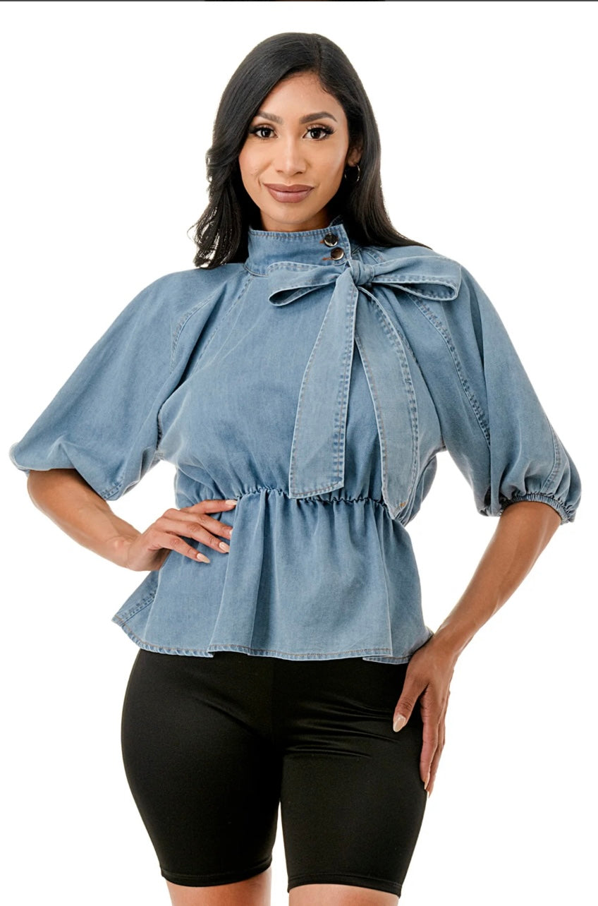 Tie The Knot Denim Top
