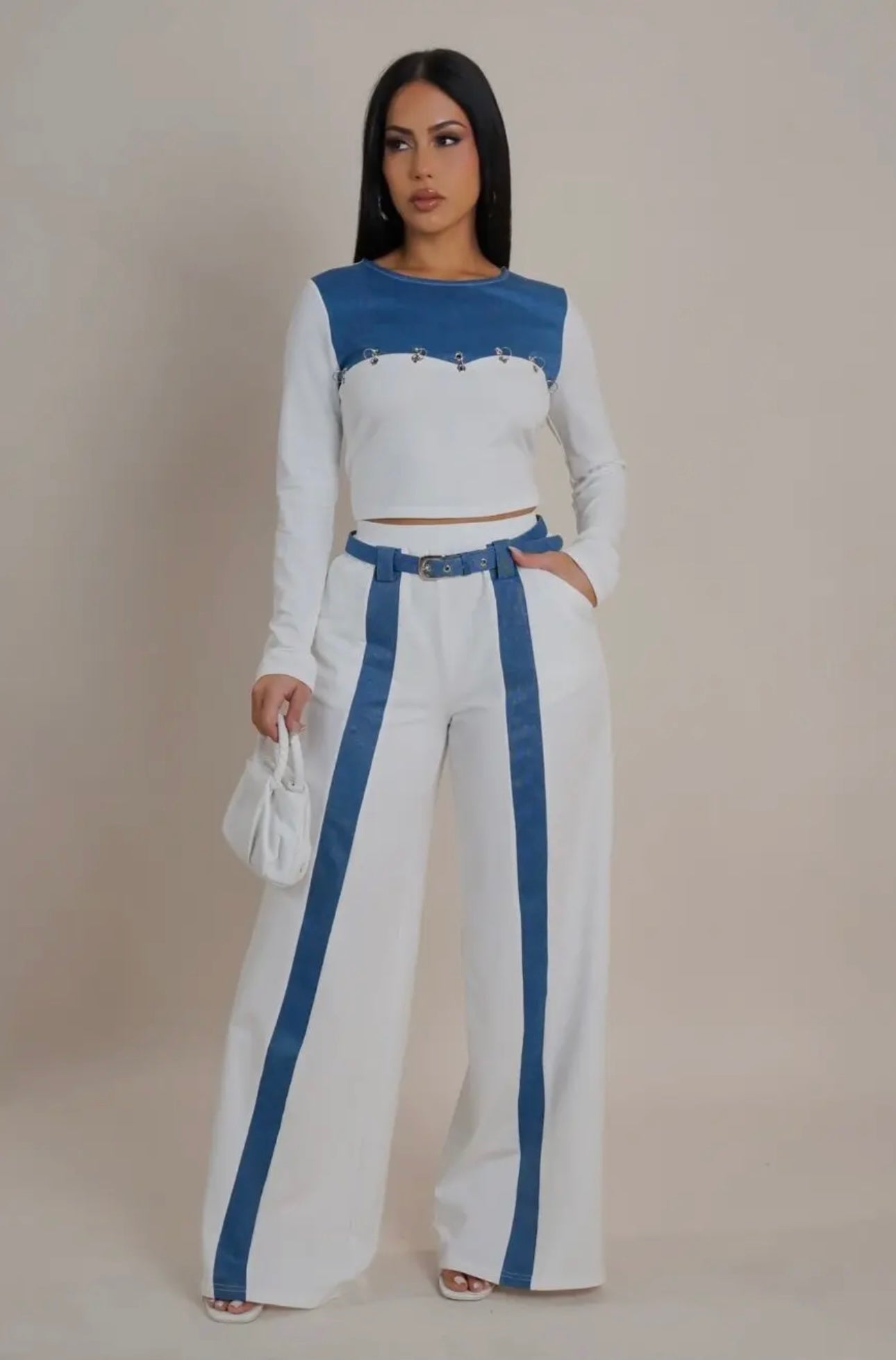 Color Block Denim set