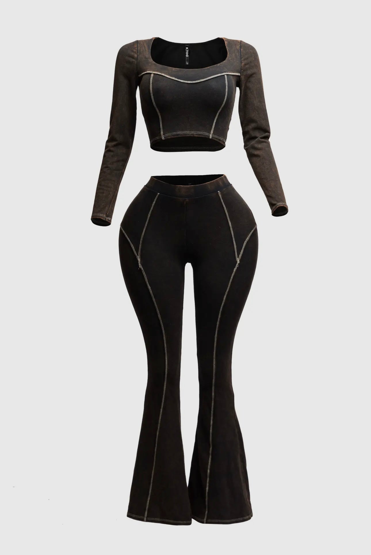 Mineral Washed Bell Bottom Set