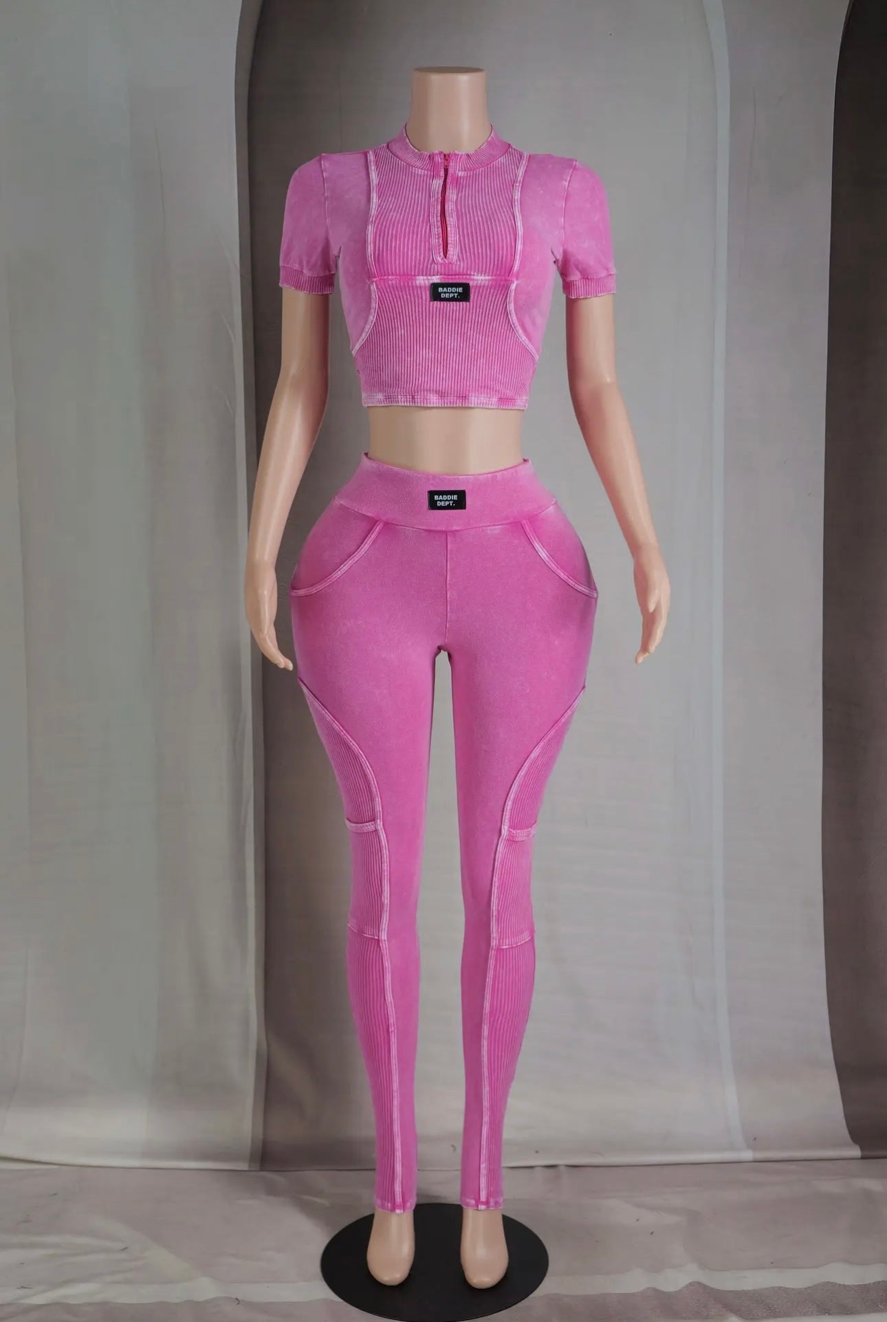 Mineral Wash Functional Pocket Legging Set