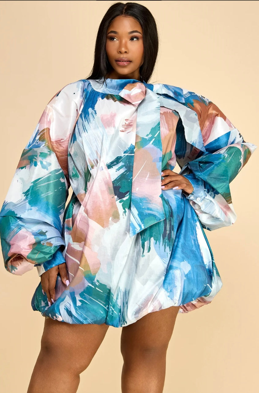 It’s An Art Effect Bubble Dress (plus)