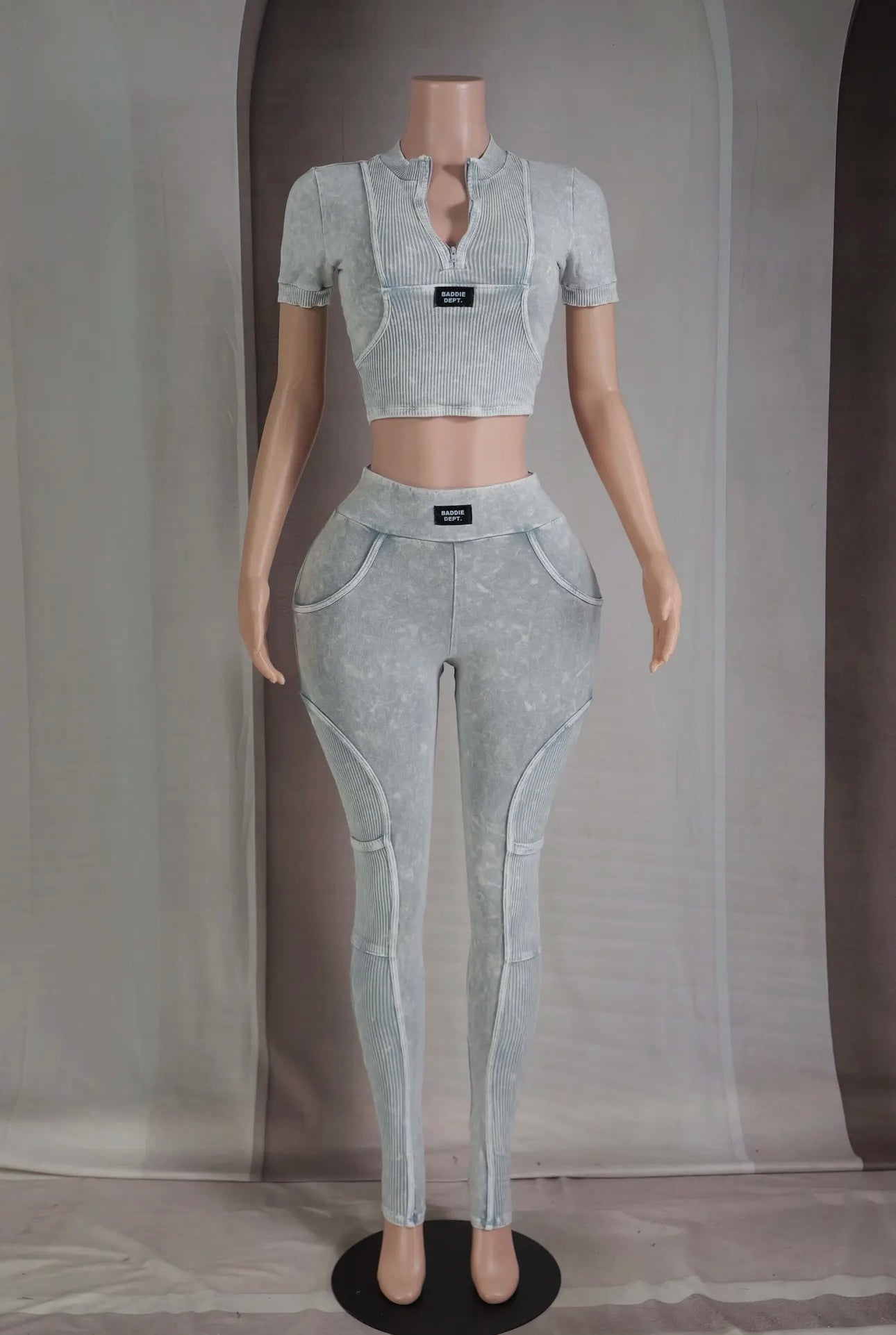 Mineral Wash Functional Pocket Legging Set