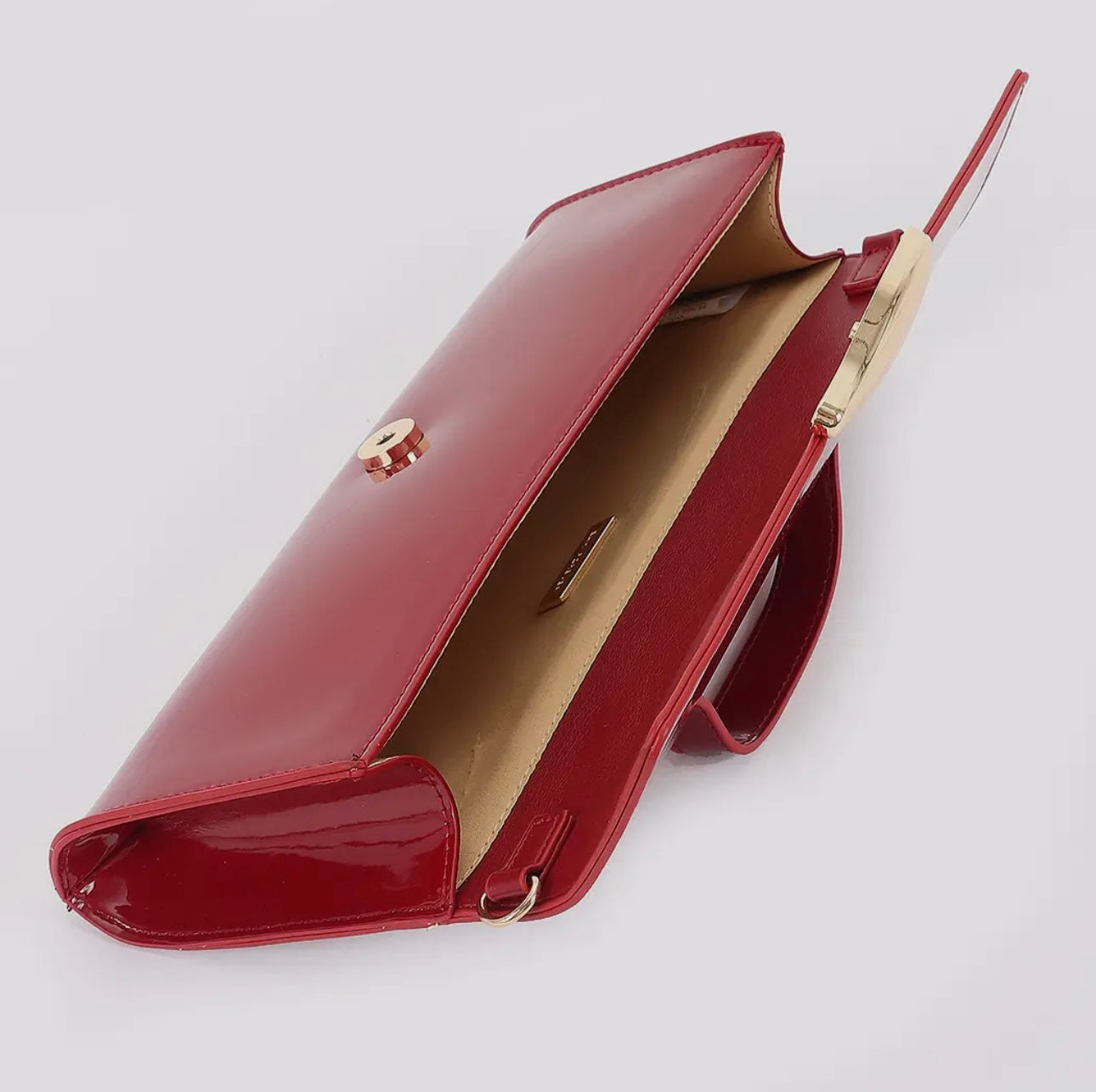Enamel Faux Leather Purse