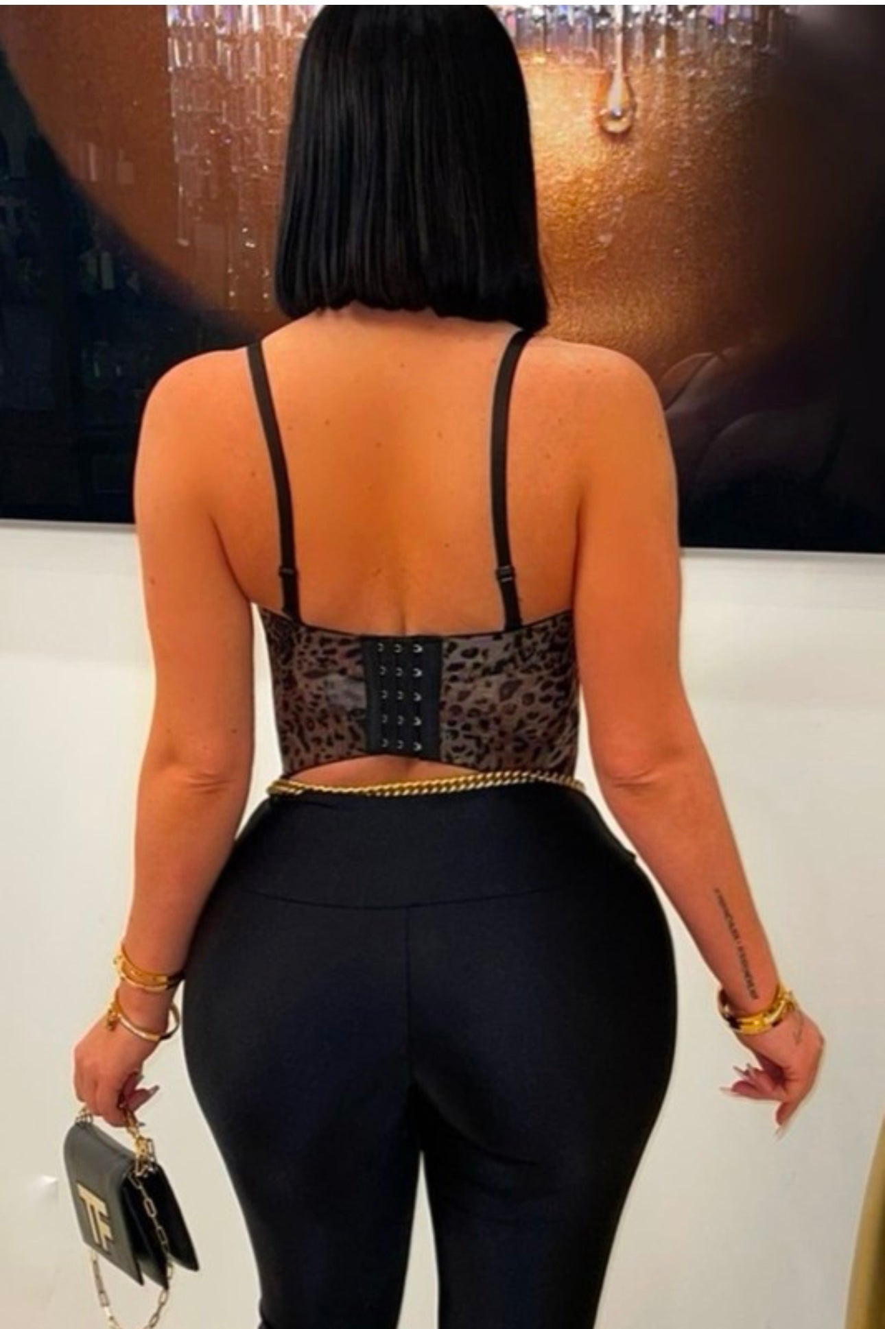 Leopard Mesh Corset