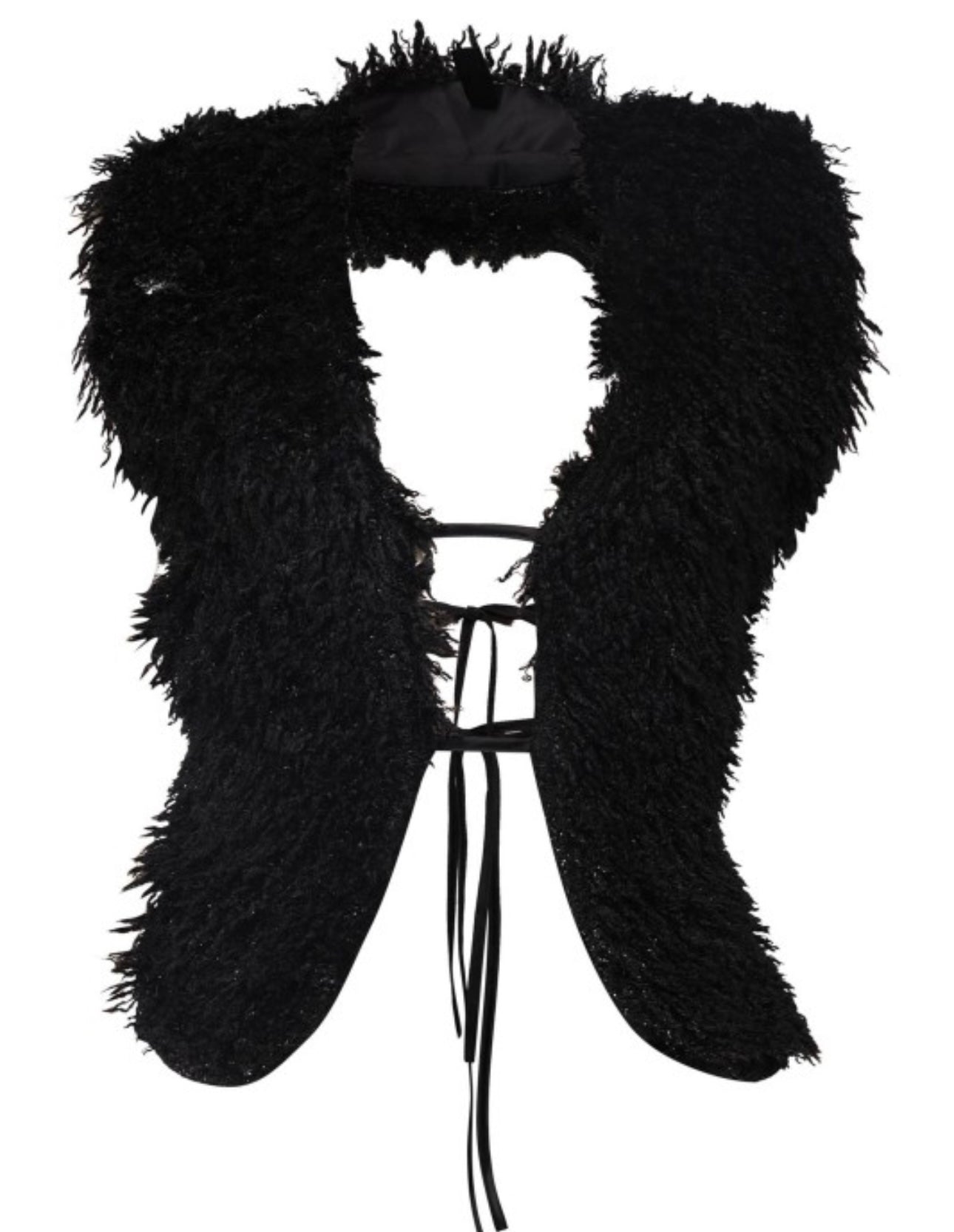 Faux Fur Open Back Sleeveless Vest