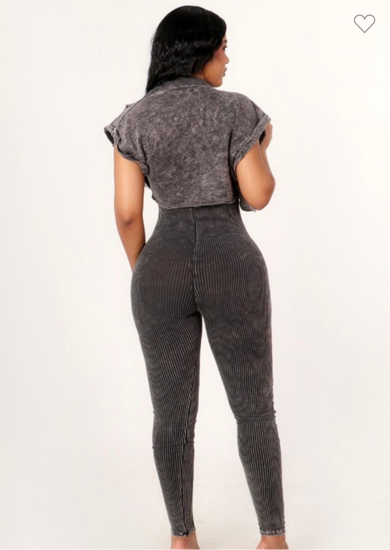 Mineral Washed Jumpsuit Set