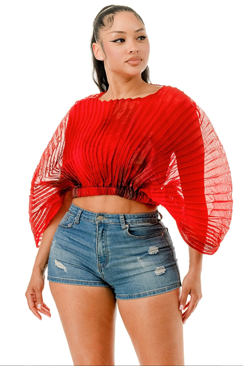 Billowing Pleated Top