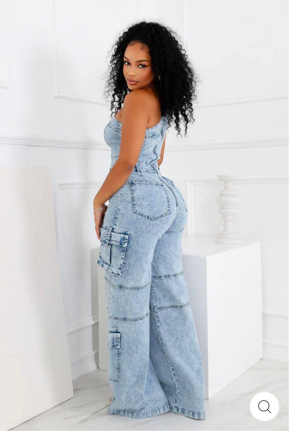 ONE SHOULDER DENIM
JUMPSUIT