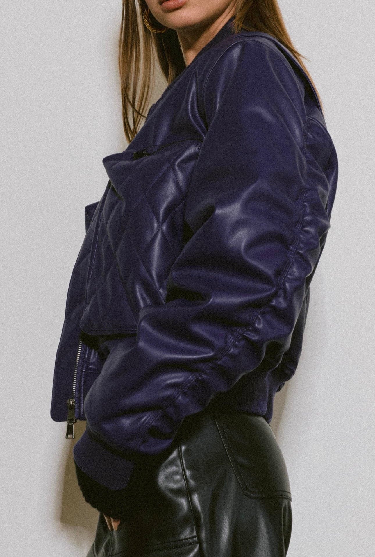 VB Vegan Leather Bomber Jacket