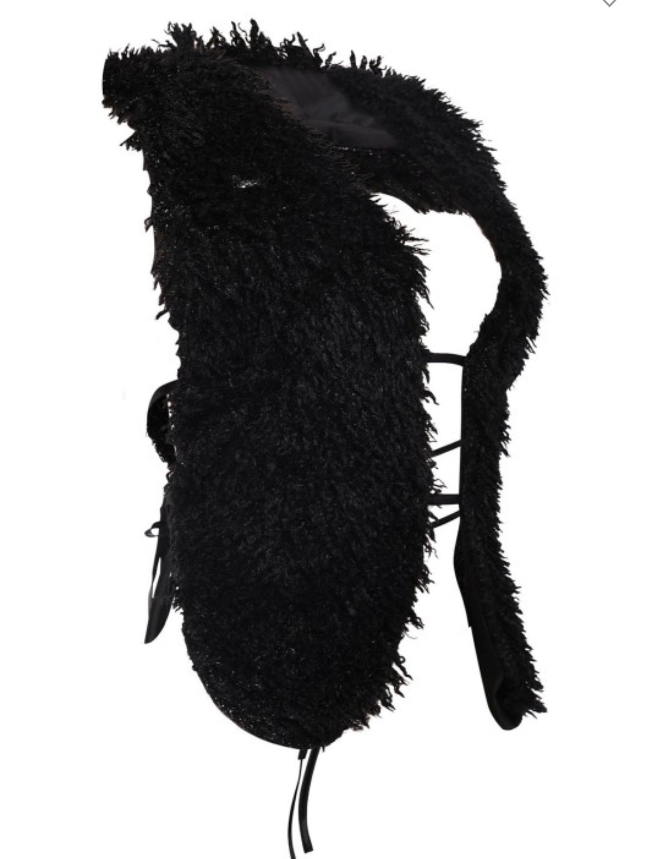 Faux Fur Open Back Sleeveless Vest