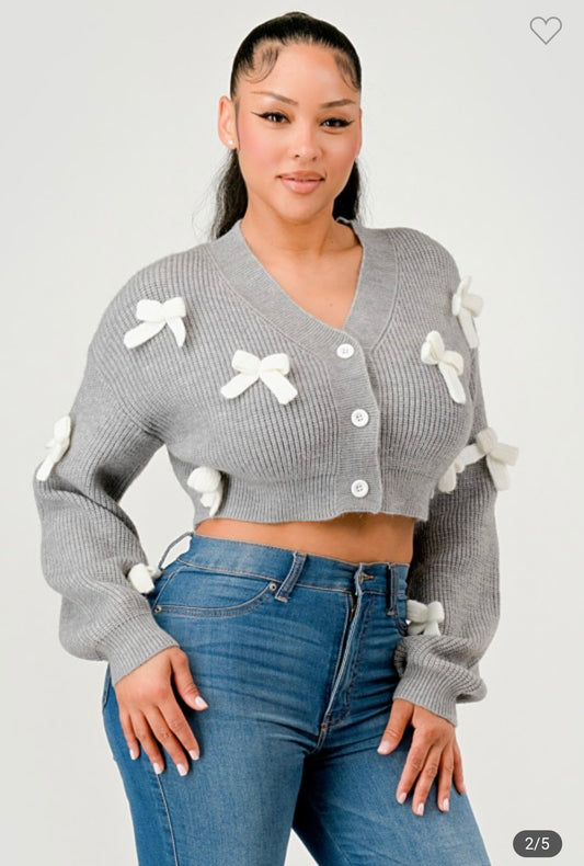 Tea Talk Knit Crop Sweater