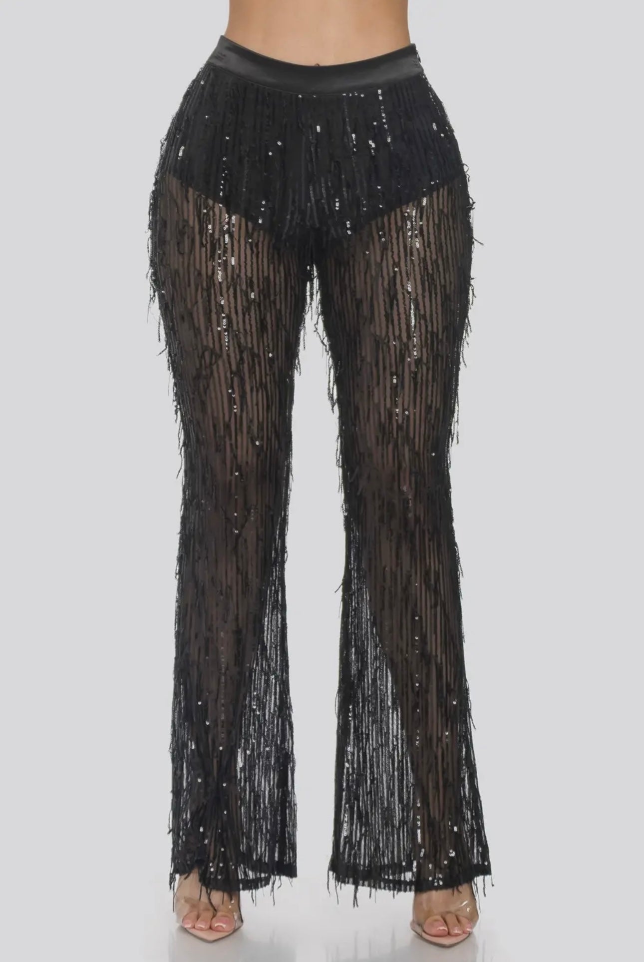 Layered Sequin Pants