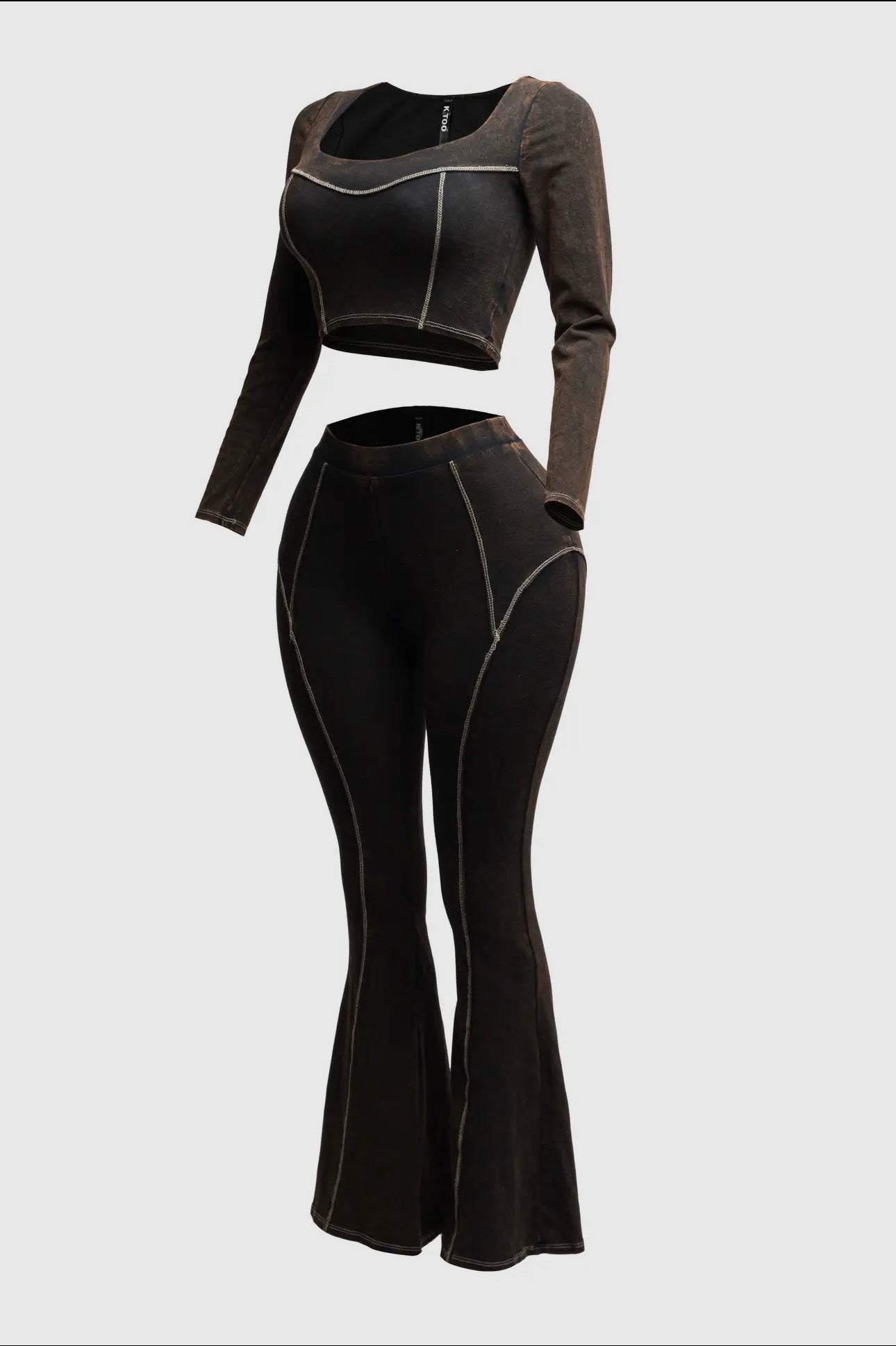 Mineral Washed Bell Bottom Set