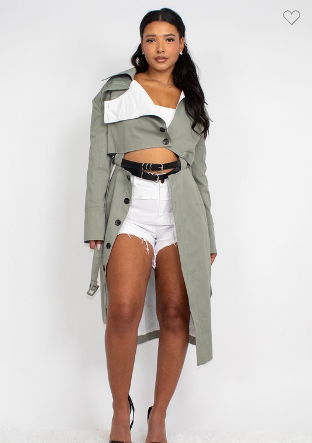 Cut Out Trench Coat