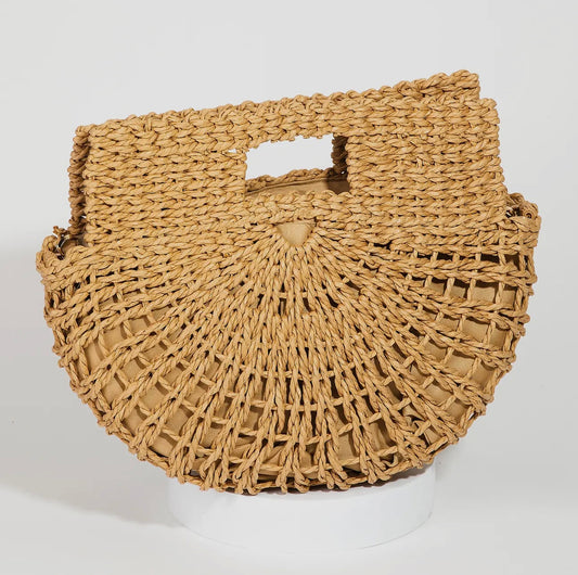 Simi Circle Straw Purse