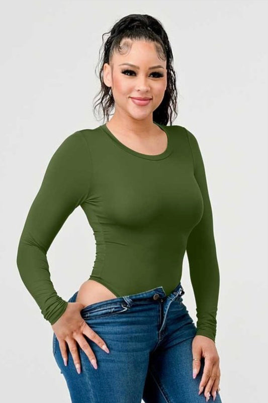 Basic Long sleeve Crew Neck Bodysuit