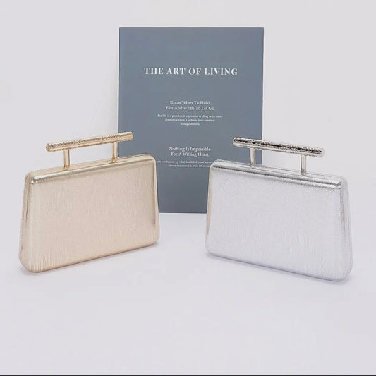 Top Metal Handle Case Purse