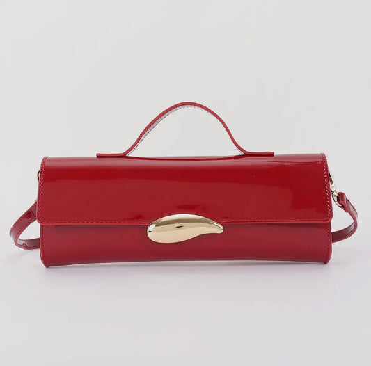 Enamel Faux Leather Purse