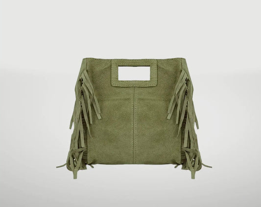 Venas Suede Leather Shoulder Bag